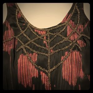 Nice evening dress, charcoal colored bead work